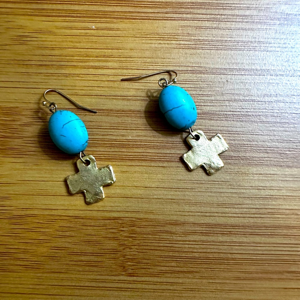 Turquoise earring and bracelet set